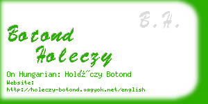 botond holeczy business card